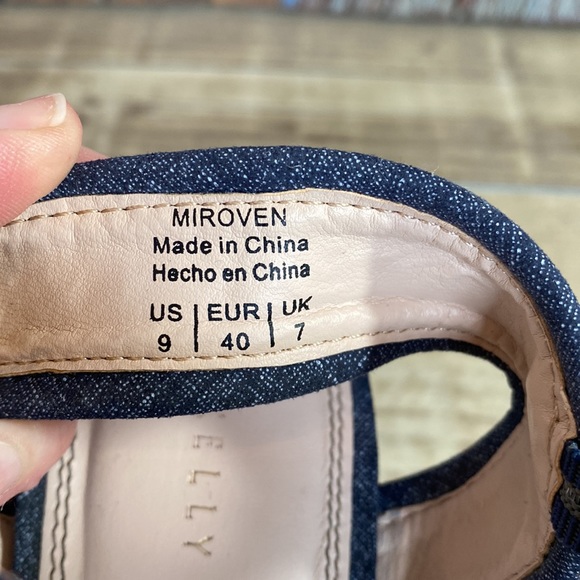 Kelly & Katie Blue Miroven Wedge Jute Sandals - Picture 10 of 10